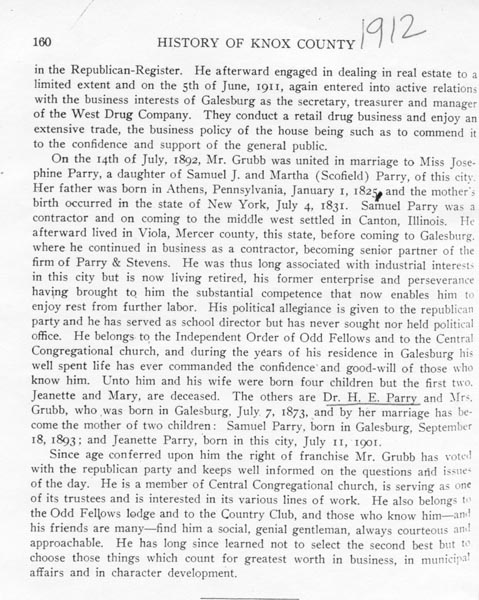 JW Grubb biosketch 1912 page 2